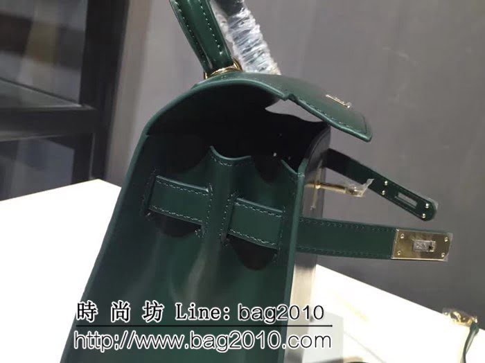 愛馬仕Hermes BOX鏡面牛皮凱莉包 時尚手提包 0AM1005